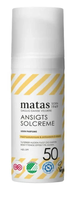 Ansigtssolcreme SPF 50 Uden Parfume