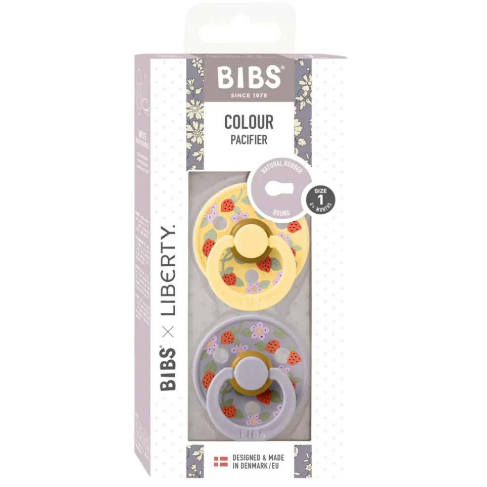 BIBS x Liberty Colour Strawberry&Cream Sut Latex 2-pak