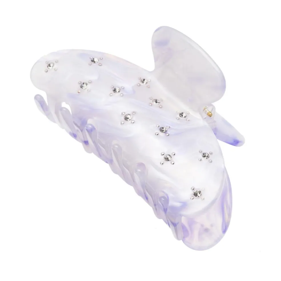 Claw Clip Lilac Stones