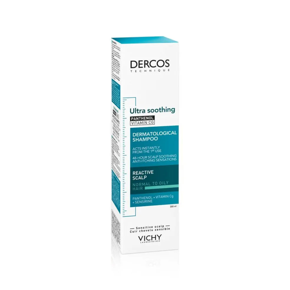 Dercos Ultra Soothing Shampoo (Blå) til Normal/Fedtet Hår