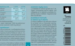Forte K2 - Kalk 400 mg, K2 37,5 µg og D-vitamin 19 µg