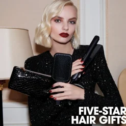 Gold Christmas Gift Set - Hair Straightener