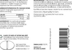 Kalk 400 mg + D-vitamin 20 µg