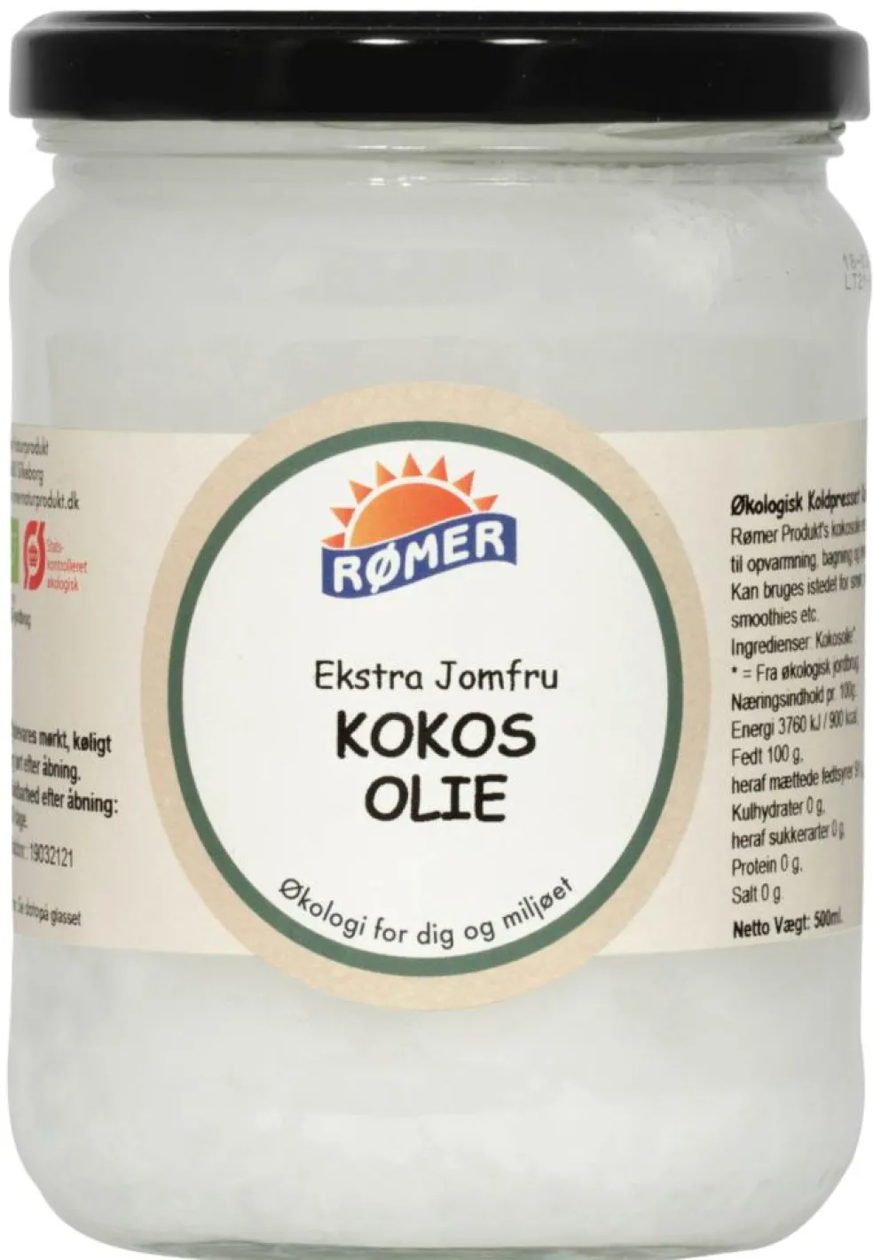 Kokosolie ekstra jomfru koldpresset Ø