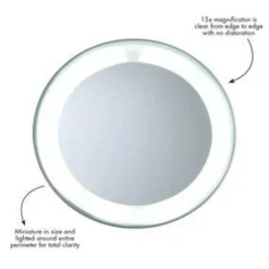 Lighted 15x Magnifying Mirror