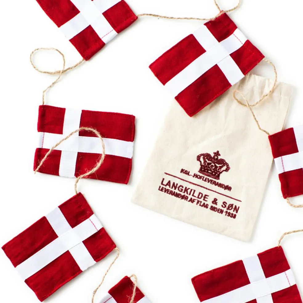 Lille Dannebrogsflag 10 Stk. Ranke