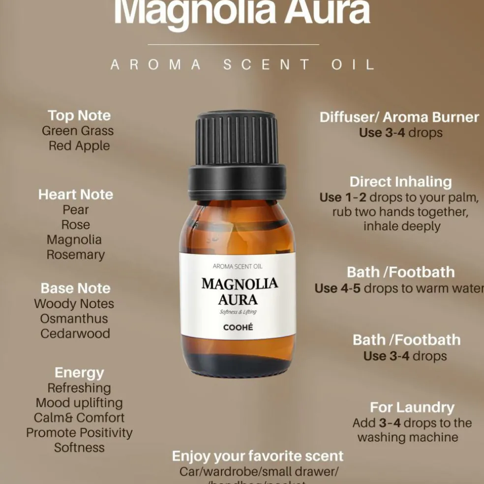 Magnolia Aura Aroma Scent Oil
