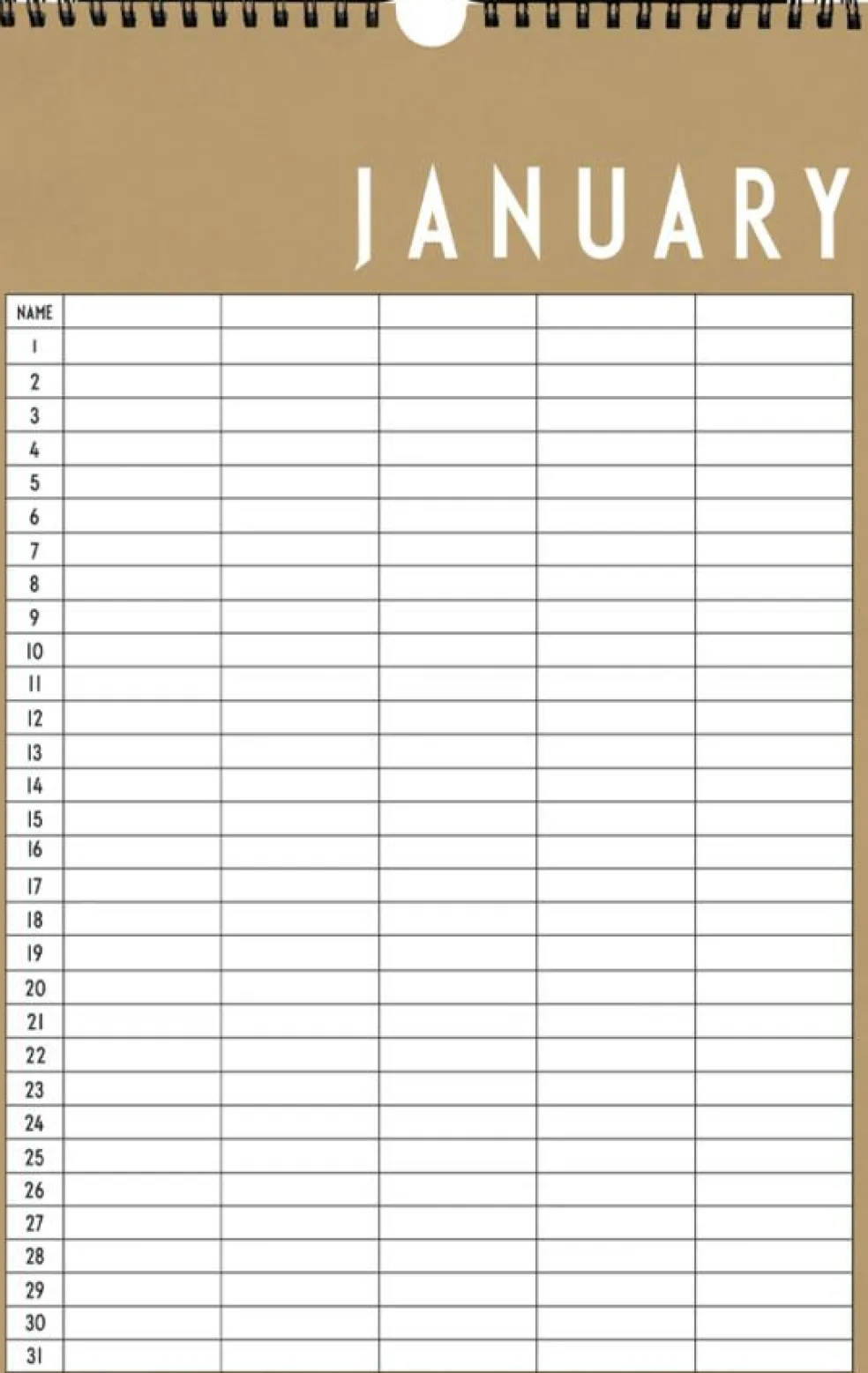 Monthly Planner Papir
