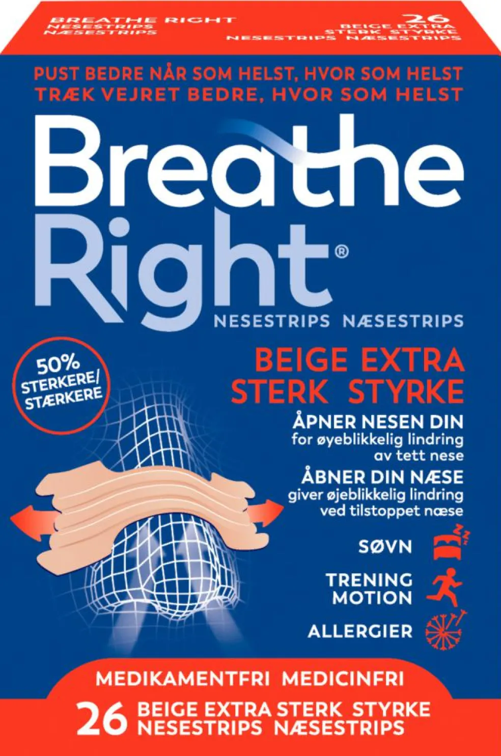 Næsestrips Extra Styrke