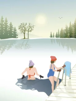 Plakat 'Winter Bath'