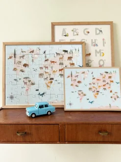 Puslespil 'World Map Animal'