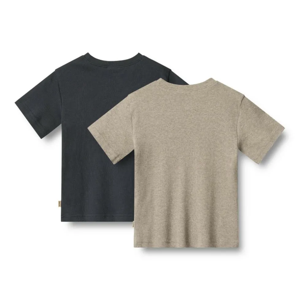 Rib T-Shirt Short Sleeve Fabian 2-pak