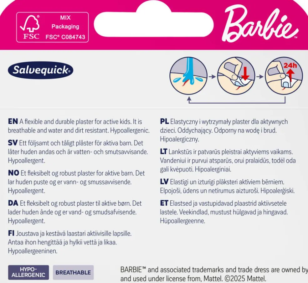 Salvequick Barbie plaster