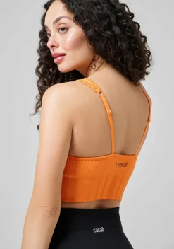 Seamless Rib Padded Sports Bra