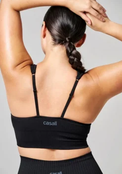 Seamless Rib Padded Sports Bra