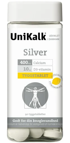 Silver - Tyggetabl. 400 mg og D-vitamin 10 µg