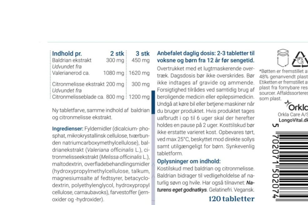 Sleep med Baldrian og Citronmelisse